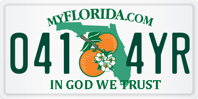 FL license plate 0414YR
