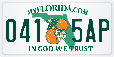 FL license plate 0415AP