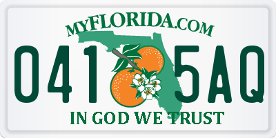 FL license plate 0415AQ