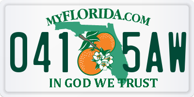 FL license plate 0415AW