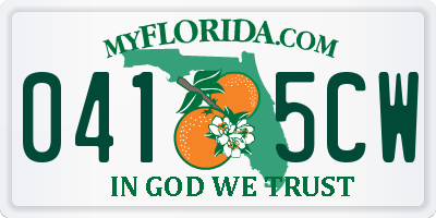 FL license plate 0415CW
