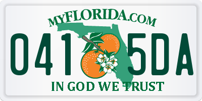 FL license plate 0415DA