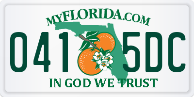 FL license plate 0415DC