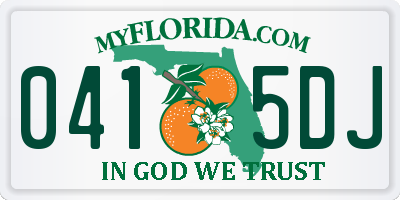 FL license plate 0415DJ