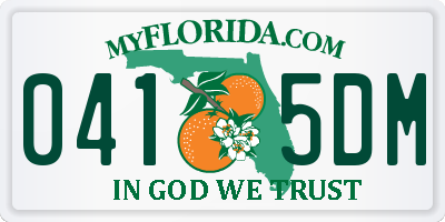 FL license plate 0415DM