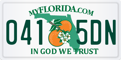 FL license plate 0415DN