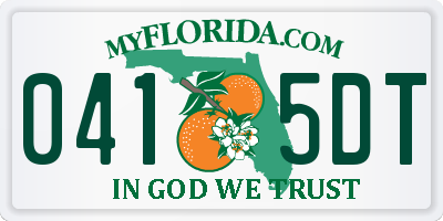 FL license plate 0415DT