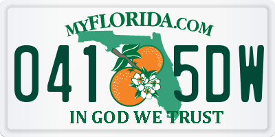 FL license plate 0415DW