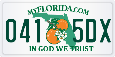 FL license plate 0415DX