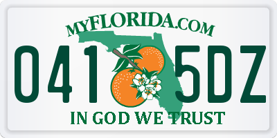 FL license plate 0415DZ