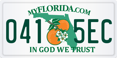 FL license plate 0415EC