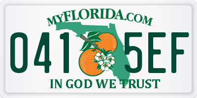 FL license plate 0415EF