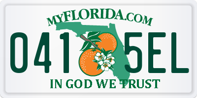 FL license plate 0415EL