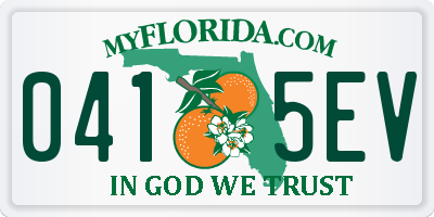 FL license plate 0415EV
