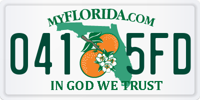FL license plate 0415FD