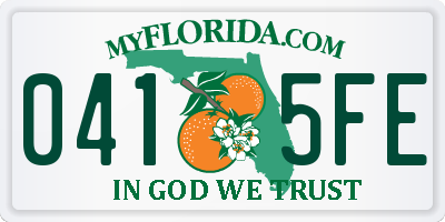 FL license plate 0415FE