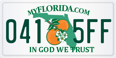 FL license plate 0415FF