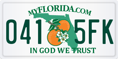 FL license plate 0415FK