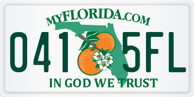 FL license plate 0415FL
