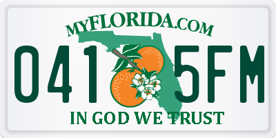 FL license plate 0415FM