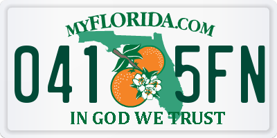 FL license plate 0415FN
