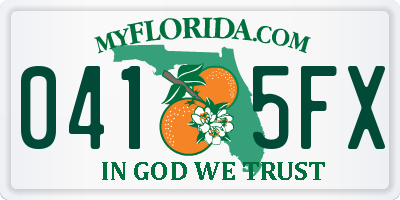 FL license plate 0415FX