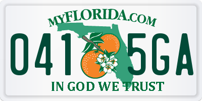 FL license plate 0415GA