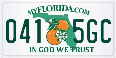 FL license plate 0415GC