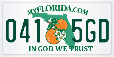 FL license plate 0415GD