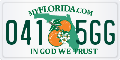 FL license plate 0415GG