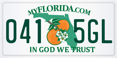 FL license plate 0415GL