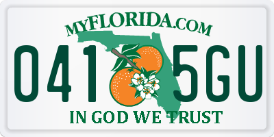 FL license plate 0415GU