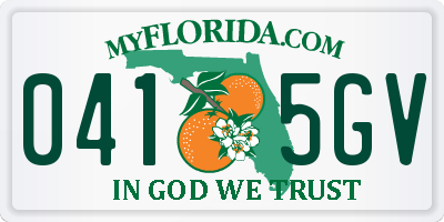FL license plate 0415GV