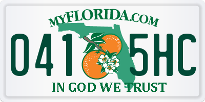 FL license plate 0415HC