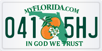 FL license plate 0415HJ