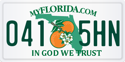 FL license plate 0415HN