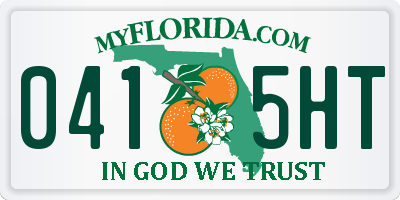 FL license plate 0415HT