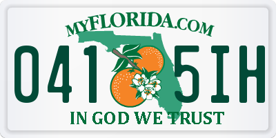 FL license plate 0415IH