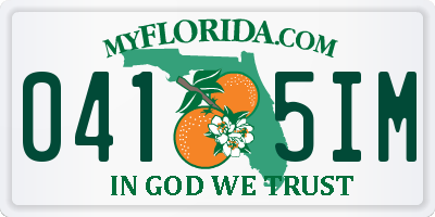 FL license plate 0415IM