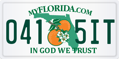 FL license plate 0415IT