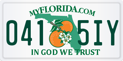 FL license plate 0415IY