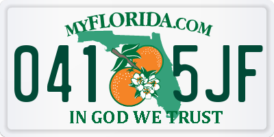 FL license plate 0415JF