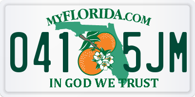 FL license plate 0415JM