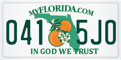 FL license plate 0415JO