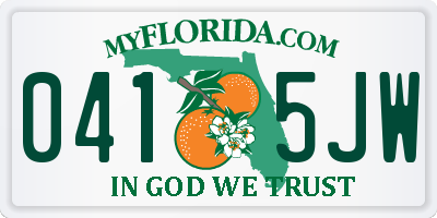 FL license plate 0415JW