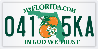 FL license plate 0415KA