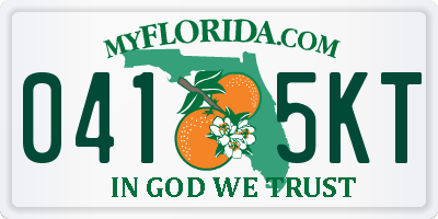 FL license plate 0415KT