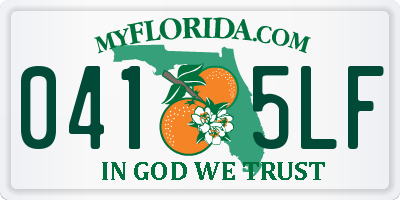 FL license plate 0415LF