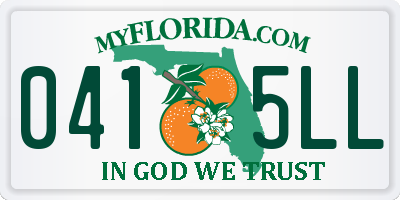 FL license plate 0415LL