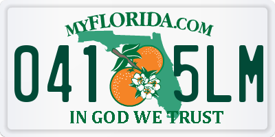 FL license plate 0415LM